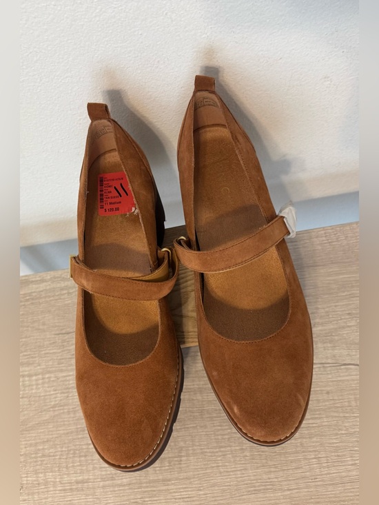 Vionic Alma Mary Jane Shoes Suede Tan Size 10 W Wide Wedge  Vionic Alma Suede Wedge Heel Mary Jane Shoes Tan Comfort Size 11 *Flaw*